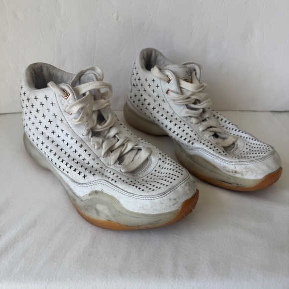 RARE Nike Kobe X Mid Ext White Gold Gum Leather Mens 10‎ Basketball Shoe - Picture 1 of 13